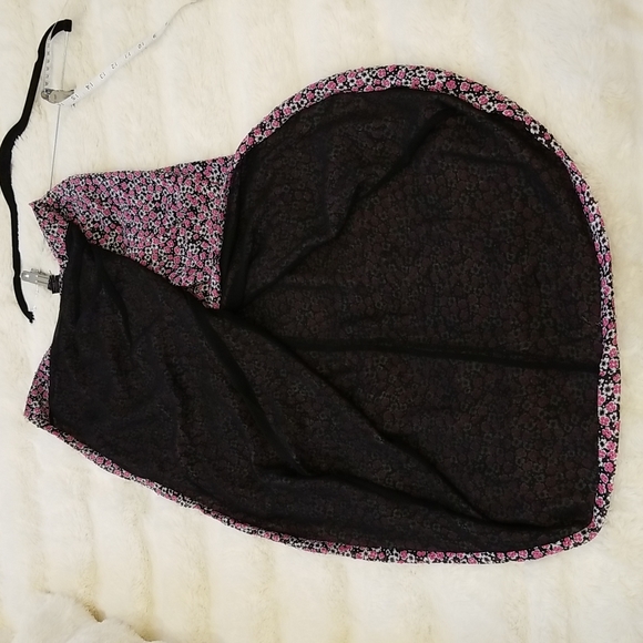 NWOT Rachel Zoe Midi Length Ruffle Black/Pink Floral Skirt size S - Picture 12 of 14